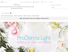 Tablet Screenshot of prodermalight.com